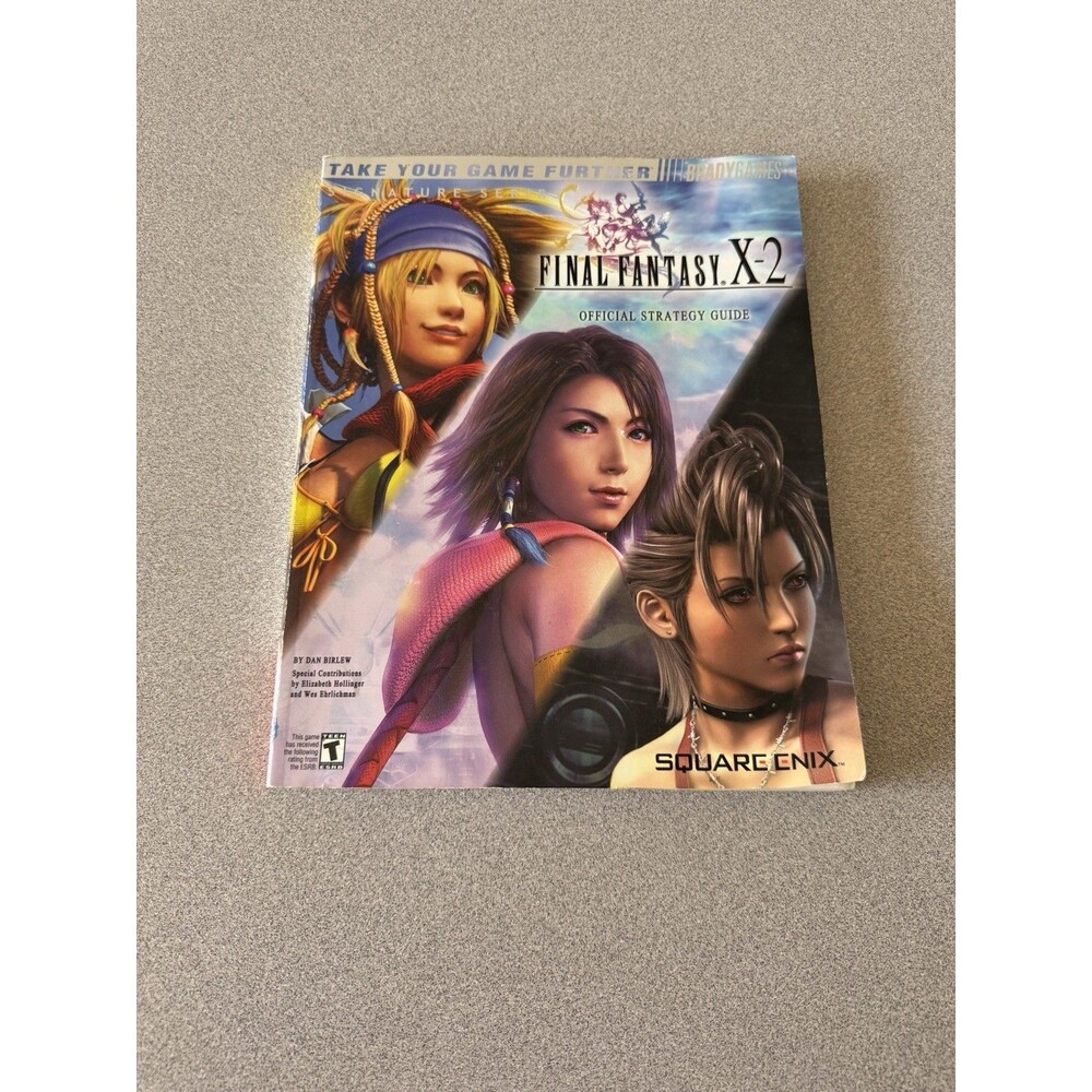 Final Fantasy X-2 Official Strategy Guide BradyGames w/ Poster PS2 Square Enix